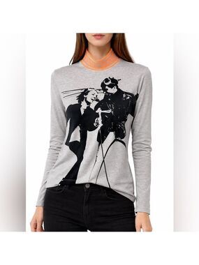 Bogner Sport First-Layer Black Gray Graphic Print Mock Neck Long Sleeve Tee 10